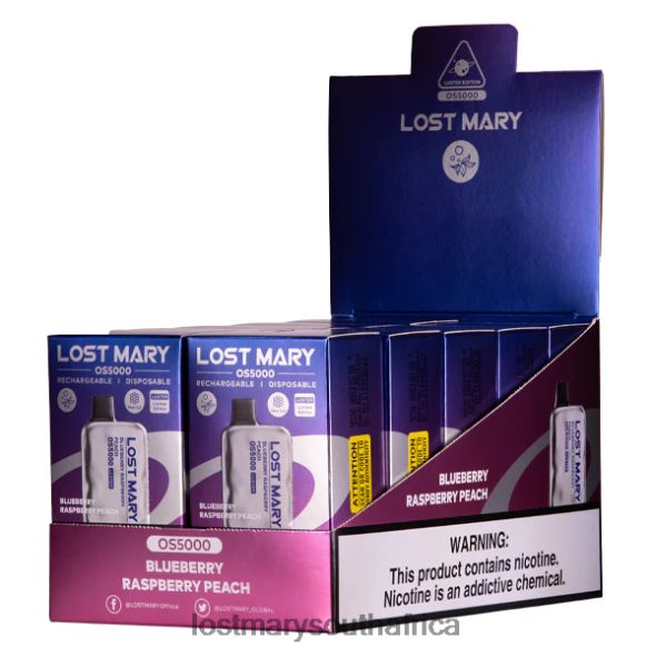 LOST MARY OS5000 Luster Blueberry Raspberry Peach - Lost Mary Online Store L6R88J19