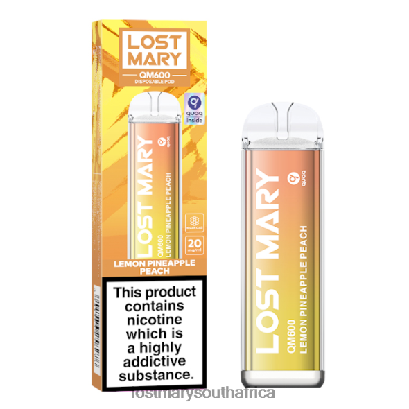 LOST MARY QM600 Disposable Vape Lemon Pineapple Peach - Lost Mary Vape Price L6R88J163