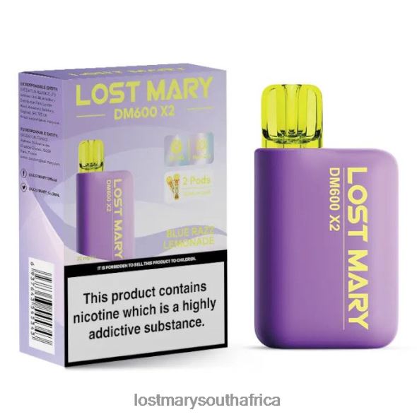 LOST MARY DM600 X2 Disposable Vape Blue Razz Lemonade - Lost Mary Flavours L6R88J188