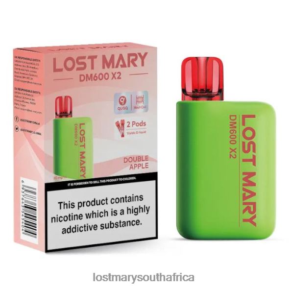 LOST MARY DM600 X2 Disposable Vape Double Apple - Lost Mary Vape L6R88J191