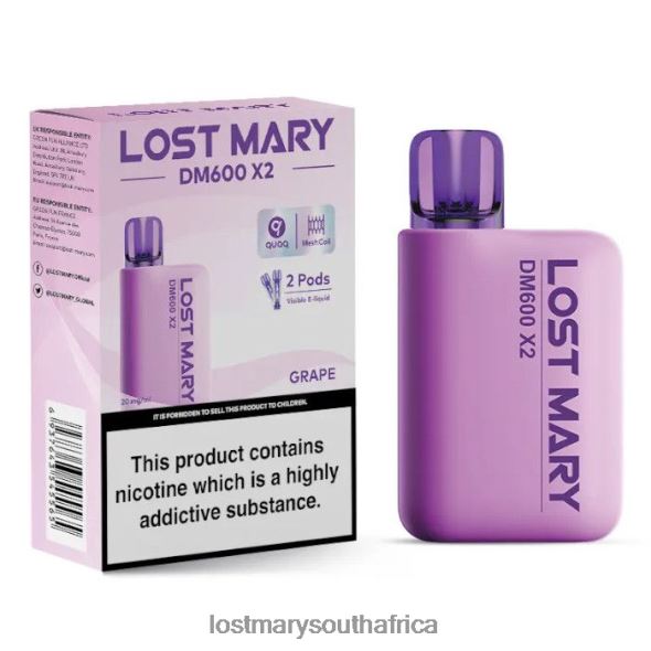 LOST MARY DM600 X2 Disposable Vape Grape - Lost Mary Vape South Africa L6R88J192