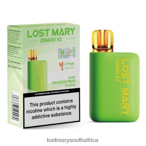 LOST MARY DM600 X2 Disposable Vape Kiwi Passion Fruit Guava - Lost Mary Vape Price L6R88J193