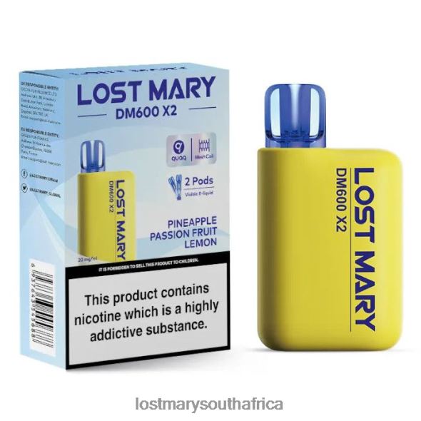 LOST MARY DM600 X2 Disposable Vape Pineapple Passion Fruit Lemon - Lost Mary Vape Sale L6R88J197
