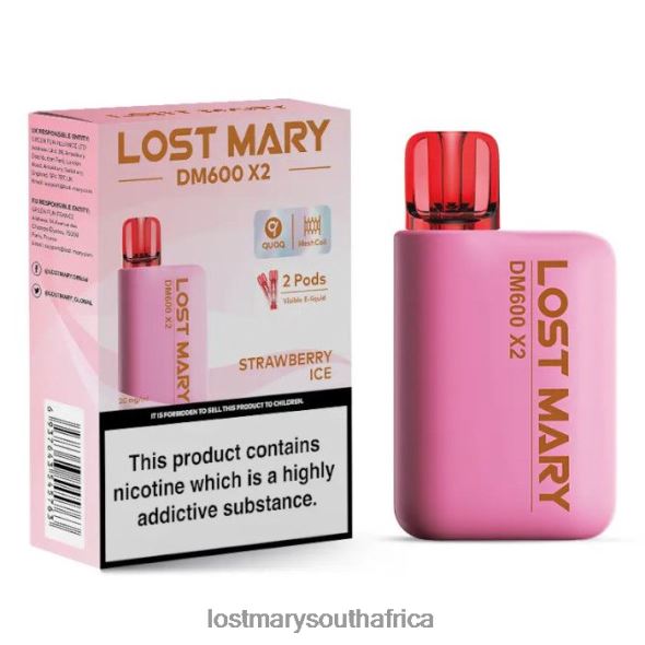 LOST MARY DM600 X2 Disposable Vape Strawberry Ice - Lost Mary Vape Flavours L6R88J205