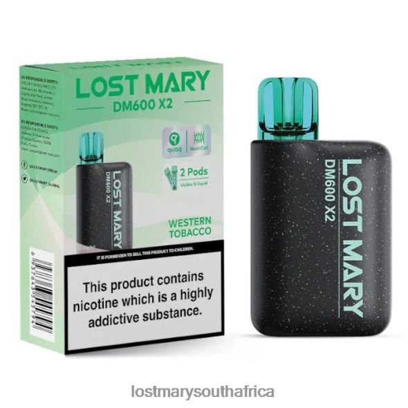LOST MARY DM600 X2 Disposable Vape Western Tobacco - Lost Mary Vape L6R88J201