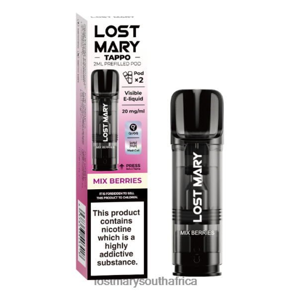 LOST MARY Tappo Prefilled Pods - 20mg - 2PK Mix Berries - Lost Mary Vape Price L6R88J183
