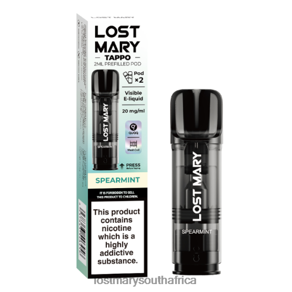 LOST MARY Tappo Prefilled Pods - 20mg - 2PK Spearmint - Lost Mary Sale L6R88J176