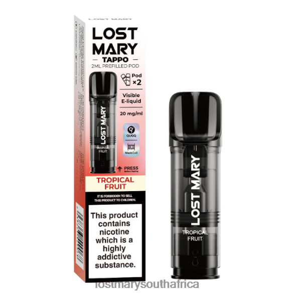 LOST MARY Tappo Prefilled Pods - 20mg - 2PK Tropical Fruit - Lost Mary Vape South Africa L6R88J182